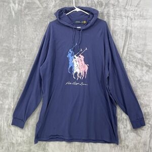 Polo Ralph Lauren Men's 3XLT Big Pony Cotton Jersey Hoodie T-shirt Long Sleeve